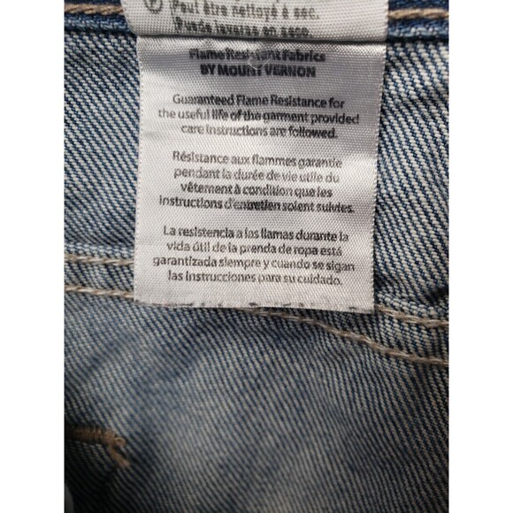 Carhartt FR Jeans Mens 38x32 (Fits 38x30) Blue Denim Flame Resistant Relaxed Fit - Picture 8 of 16